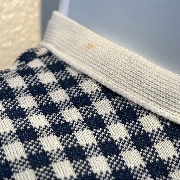 Vintage 60s/70s Gingham Check Maxi Dress Tie Back Hippie Retro Small Summer - Picture 9 of 12